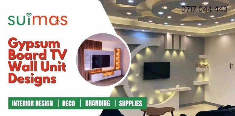 Popular Gypsum Board TV Wall Unit Designs in Kenya