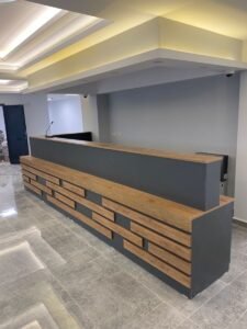 Custom Reception Desk Installation
