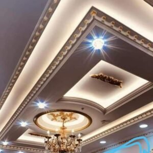 Modern Gypsum Ceiling with LED Lights