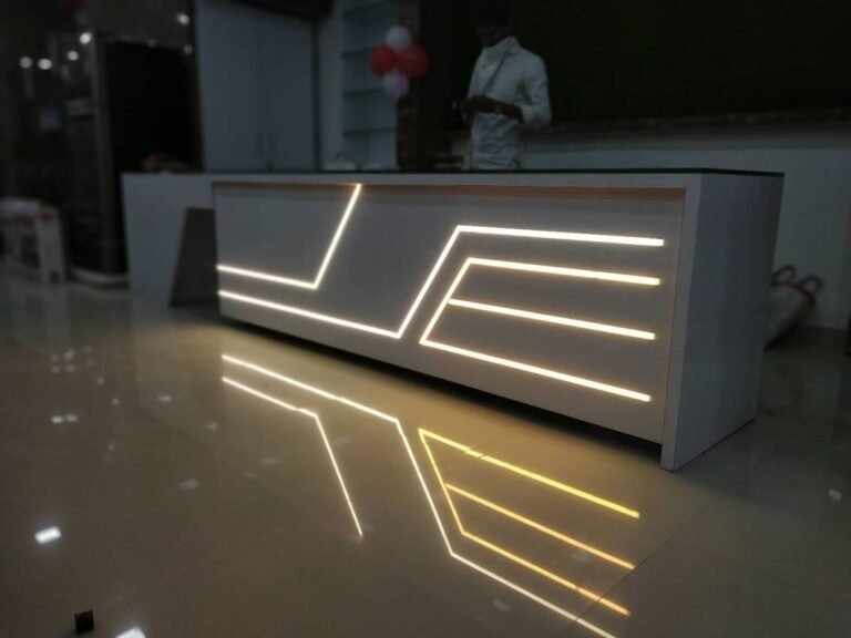 Custom Reception Desk Installation
