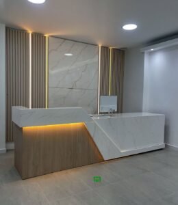 Office reception desk design in Kenya