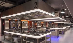 Commercial kitchen workflow layout