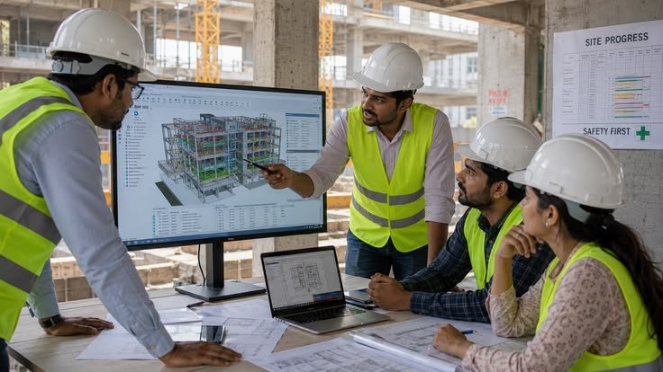 Client and project manager reviewing a signed scope of work and BOQ
