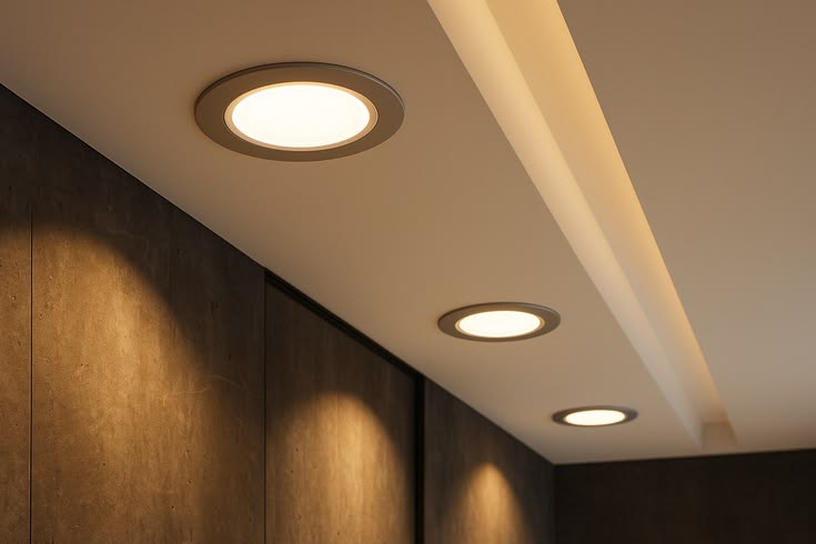 Recessed Downlights types of lighting for gypsum ceiling