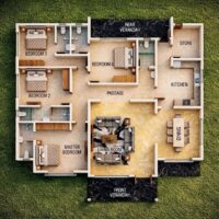 Suimas Interiors 3D architectural house plans for bungalows